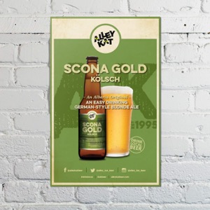 Alley Kat Brewery promotional pull up banner