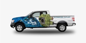 Bowie Pumps vehicle wrap