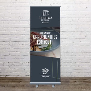 The Hallway Cafe Pull Up Banner