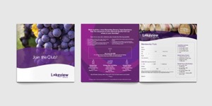 Lakeview WineCo wine of the month brochure
