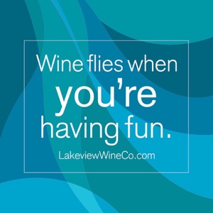Lakeview WineCo marketing headline, Wine flies when you're having fun